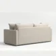 Rear view of 2 seater white sofa