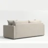 Rear view of 2 seater white sofa
