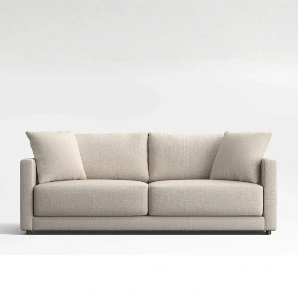 Carmine sofa - ivory front view of white 2 seater sofa