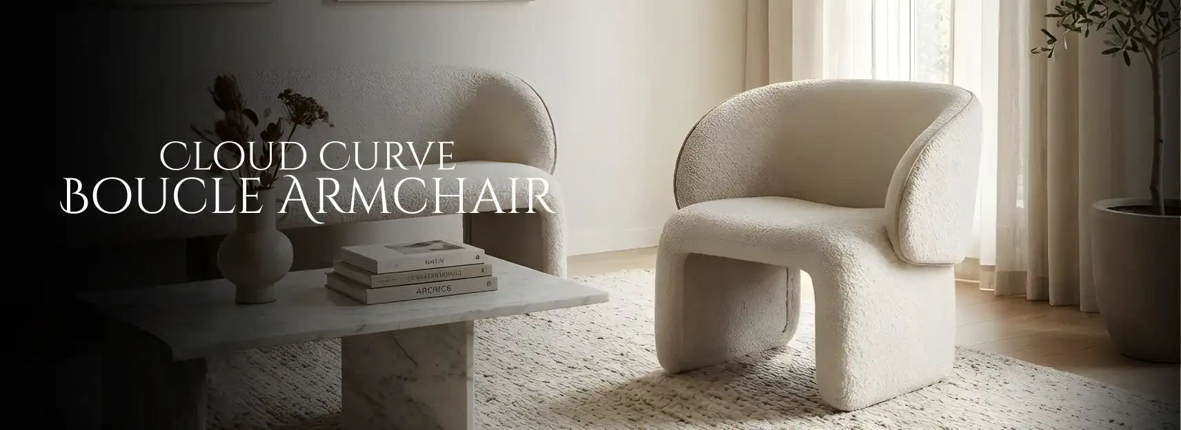 boucle armchair banner image