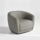 upper angled view of grey chair