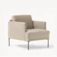 angled view of beige chair