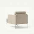 rear view of beige chair