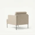 rear view of beige chair