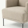 seat close view showing fabric upholstery