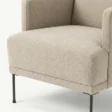 seat close view showing fabric upholstery
