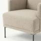 seat close view showing fabric upholstery