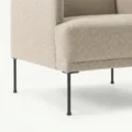 close view showing chair metal legs