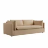 angled view of beige 2 seater sofa