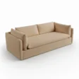 upper angled view of beige sofa