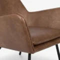 close view of leather chair