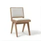 angled view of beige chair