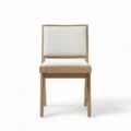 front view of beige chair
