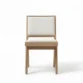 front view of beige chair