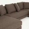 seat and cushion close view of sectiuonal sofa