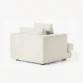 rear view of white soft fabric chair