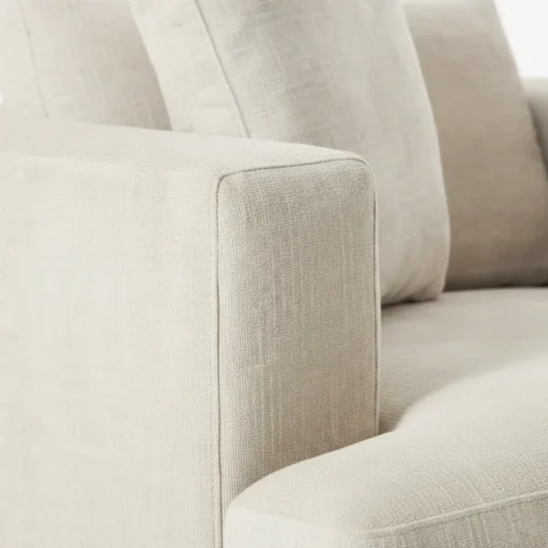 Velora Soft Armchair - White (6)_ close view of soft fabric