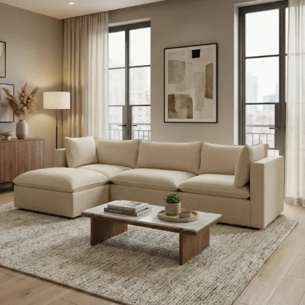vero curve modular sofa in modern livingroom