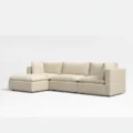 angled view of modular sofa