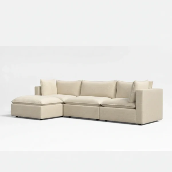 Vero Curve Modular sofa - Beige (2) angled view of modular sofa