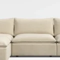 backrets close view of modular sofa