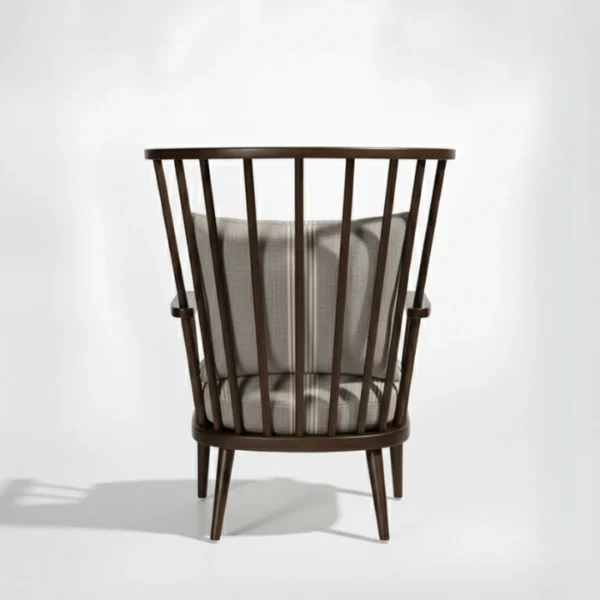 Windsor Nest Solid Wood Chair (5) back view of chair showing wooden frame