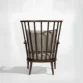 back view of chair showing wooden frame