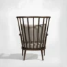 back view of chair showing wooden frame