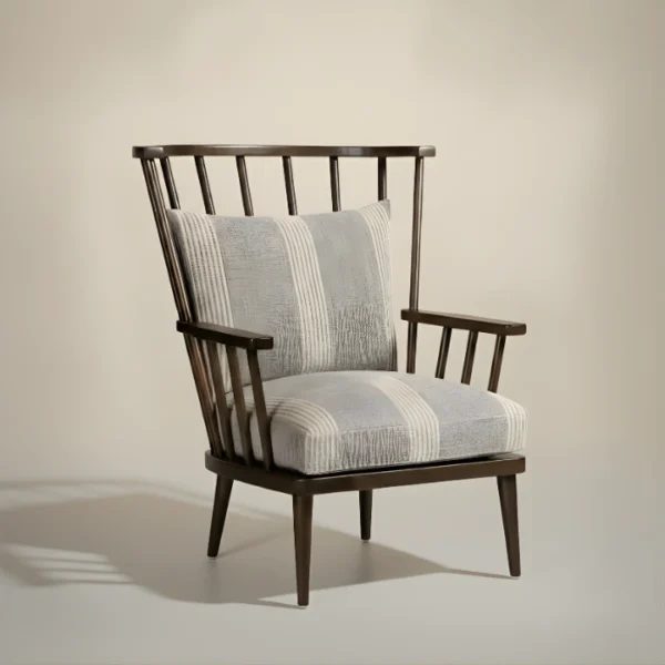 wooden solid wood chair in studio background