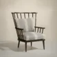 wooden solid wood chair in studio background