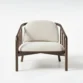 front view of wooden armchair