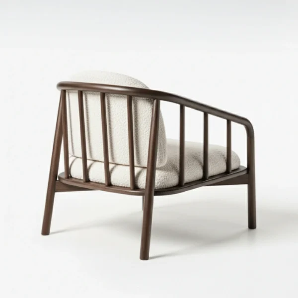 WoodLuxe Armchair (4) rear view of wooden armchair