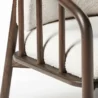 close view showing wooden arm