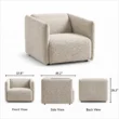 AirCush armchair dimensions showing 37.8 inch width, 45.2 inch depth and 28.3 inch height