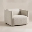 AirCush deep-seat armchair in off-white upholstery shown from a three-quarter angle