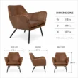 Varden Lounge Armchair dimensions guide.