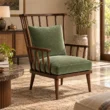 Windsor Nest spindle armchair styled in a warm contemporary room