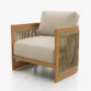 Meridian outdoor armchair dimensions 30.7 inch width and depth, 25.6 inch height