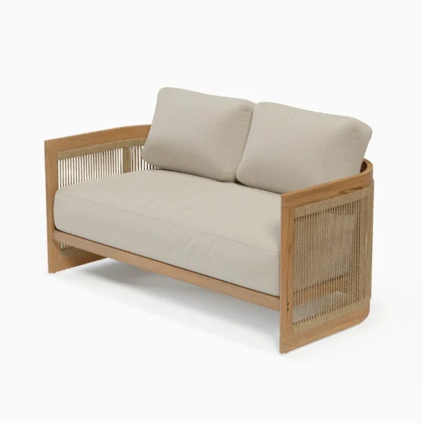 Meridian Outdoor Sofa Set - 2 seater Meridian outdoor 2 seater sofa with two back cushions and teak frame