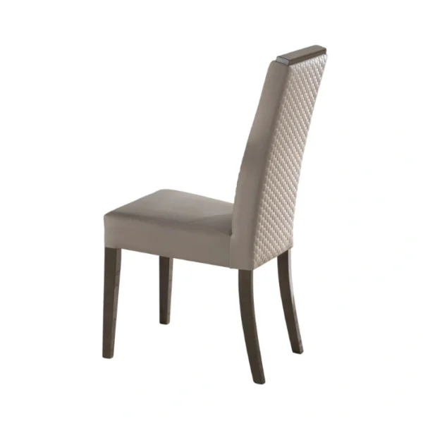 Obsid Dining set - Chair (2) rear view of beige chair