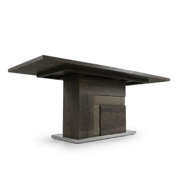 Obsid Dining set - Table (3) lower angled view showing table base