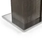 close view of mirror gloss table base