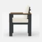Side view outdoor patio dining chair with armrests, outdoor dining set with cushions