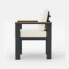 Side view outdoor patio dining chair with armrests, outdoor dining set with cushions