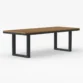 angled view of dining table