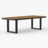 angled view of dining table