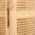 Close up of Rattanix wardrobe rattan weave and ash wood frame detail on door panel