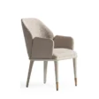 angled view of beige chair