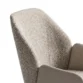 close view of backrest showing pebbled boucle fabric
