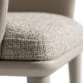 close view of seat showing pebbled boucle